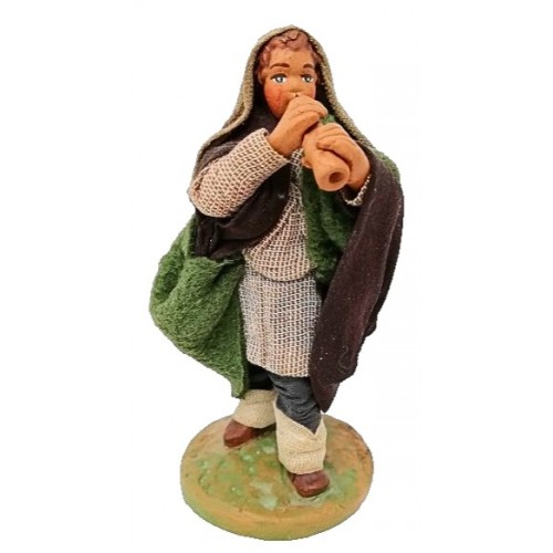 Pifferaio cm 12 terracotta e tessuto