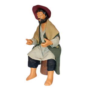 Uomo seduto13 cm terracotta...