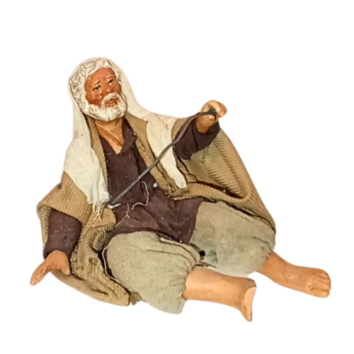 Uomo al bivacco cm 13 terracotta e...