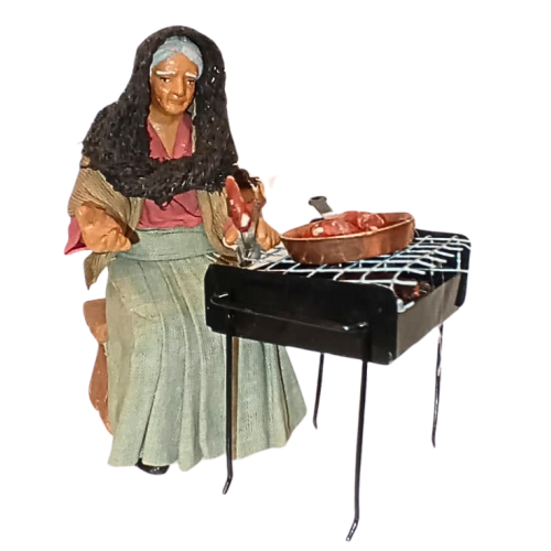 Donna al barbecue cm 13 terracotta e...