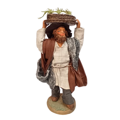 Uomo con cesto di verdure cm 12...