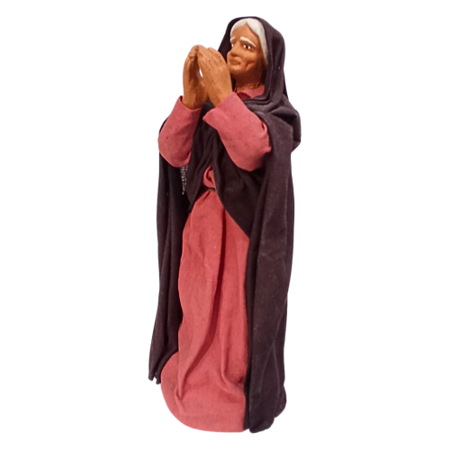 Donna che prega cm 13 terracotta e...