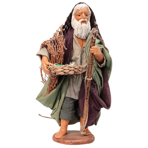 Pescatore con canna cm 13 terracotta...