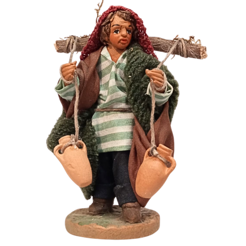 Acquaiolo con anfore cm 10 terracotta...