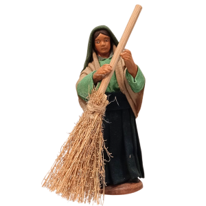 Donna con scopa cm 10...
