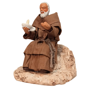 Frate seduto con candela cm...