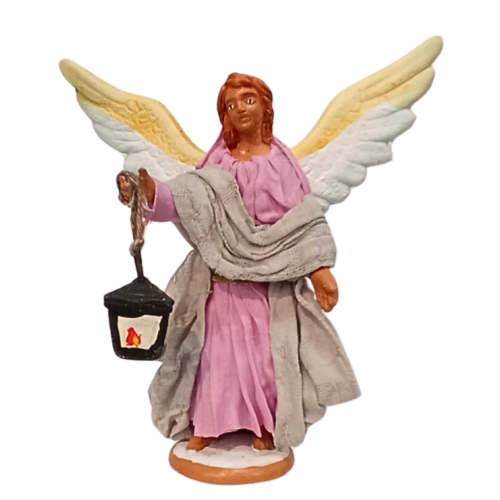 Angelo in piedi con lanterna cm 10...