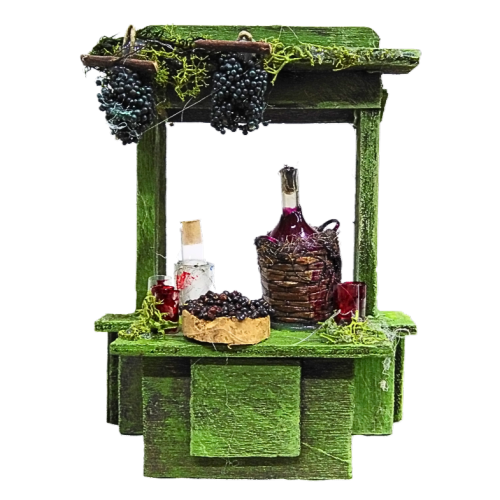 Banco Vinaio con damigiana 9x5x12 cm