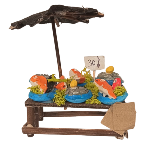 Banco pesce cm 8X4X8 Personaggio cm 8