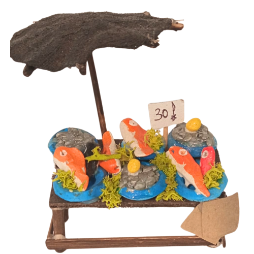 Banco pesce cm 8X4X8 Personaggio cm 8