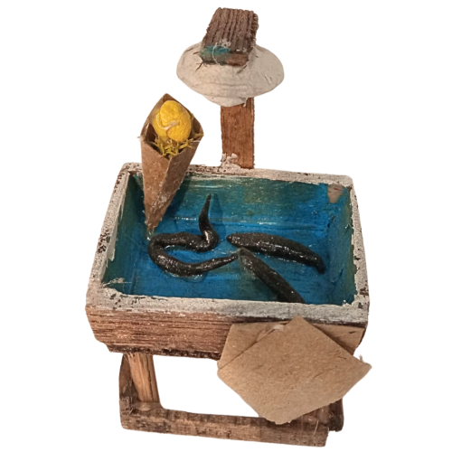 Banco pesce cm 4X3X7 Personaggio cm 6