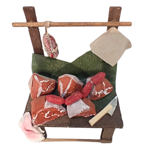 Banco carne cm 8x5x10 Personaggio cm 8