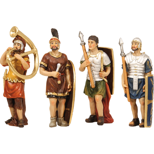 4 soldati Passione di Gesu' Presepe...